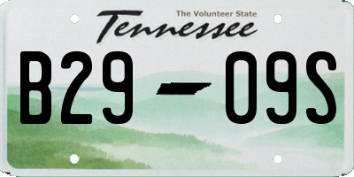 TN license plate B2909S