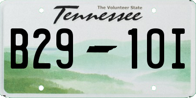 TN license plate B2910I