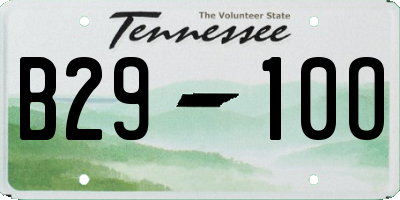 TN license plate B2910O
