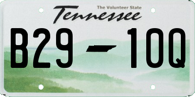 TN license plate B2910Q
