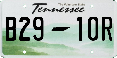 TN license plate B2910R