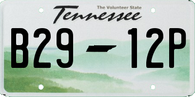 TN license plate B2912P