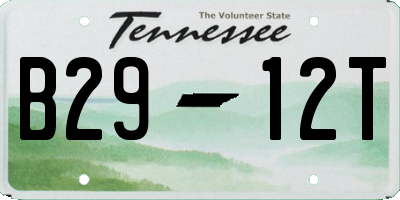 TN license plate B2912T