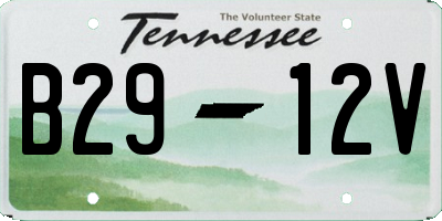 TN license plate B2912V