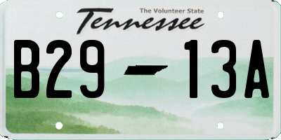 TN license plate B2913A