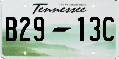 TN license plate B2913C