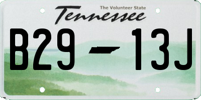 TN license plate B2913J