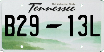 TN license plate B2913L