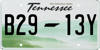 TN license plate B2913Y