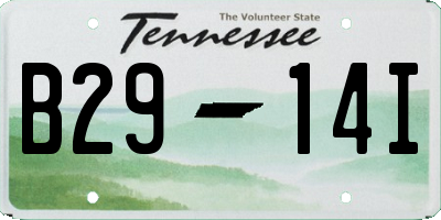 TN license plate B2914I