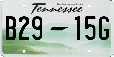 TN license plate B2915G