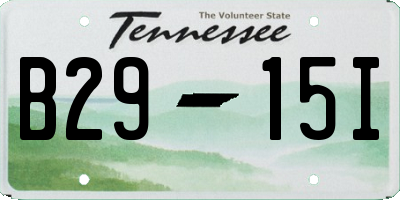 TN license plate B2915I