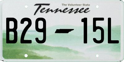TN license plate B2915L