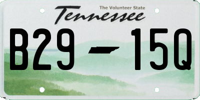 TN license plate B2915Q