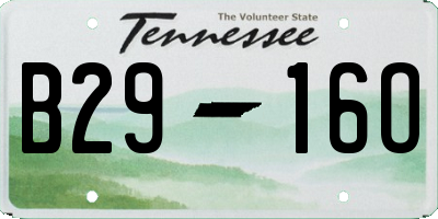 TN license plate B2916O