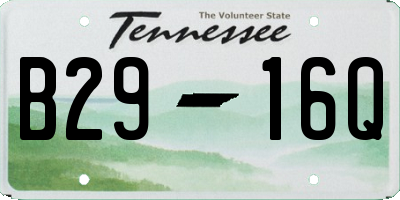 TN license plate B2916Q
