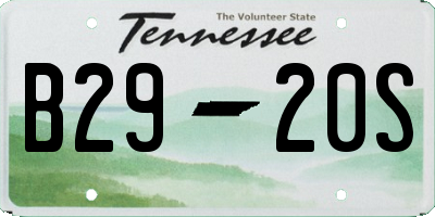 TN license plate B2920S