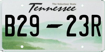 TN license plate B2923R