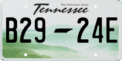 TN license plate B2924E