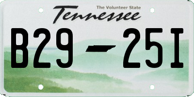 TN license plate B2925I