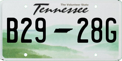 TN license plate B2928G