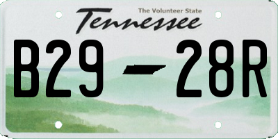 TN license plate B2928R