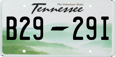 TN license plate B2929I