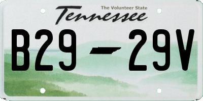 TN license plate B2929V
