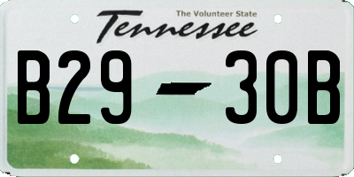 TN license plate B2930B