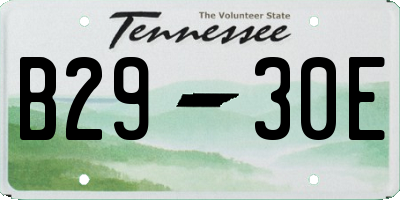 TN license plate B2930E