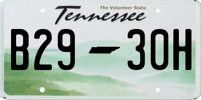 TN license plate B2930H