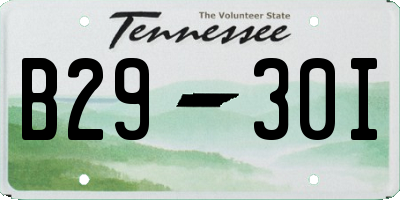 TN license plate B2930I