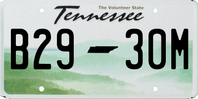 TN license plate B2930M