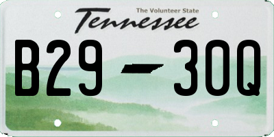 TN license plate B2930Q