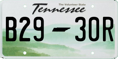 TN license plate B2930R