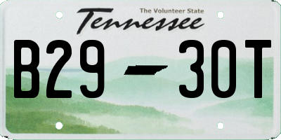 TN license plate B2930T