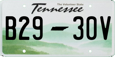 TN license plate B2930V