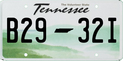 TN license plate B2932I