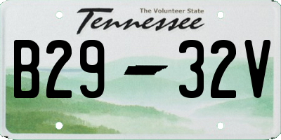 TN license plate B2932V