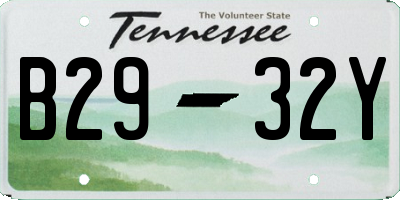 TN license plate B2932Y