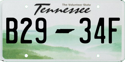 TN license plate B2934F