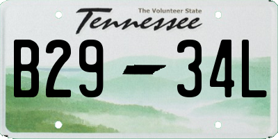 TN license plate B2934L