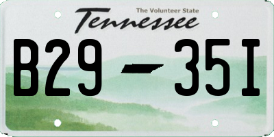TN license plate B2935I