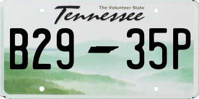 TN license plate B2935P