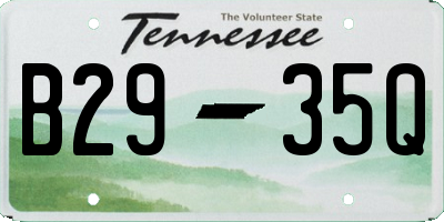 TN license plate B2935Q