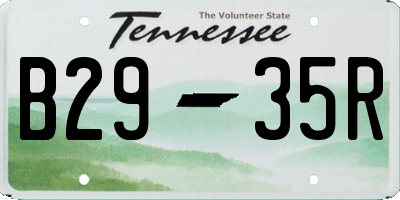 TN license plate B2935R