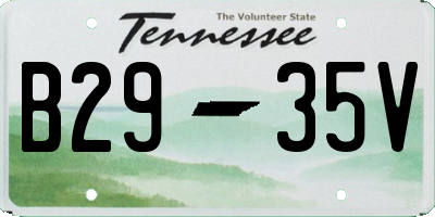 TN license plate B2935V