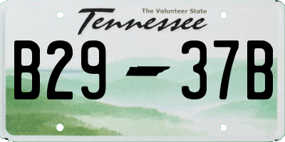 TN license plate B2937B