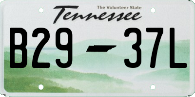TN license plate B2937L