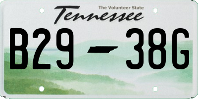 TN license plate B2938G